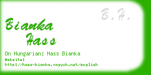 bianka hass business card